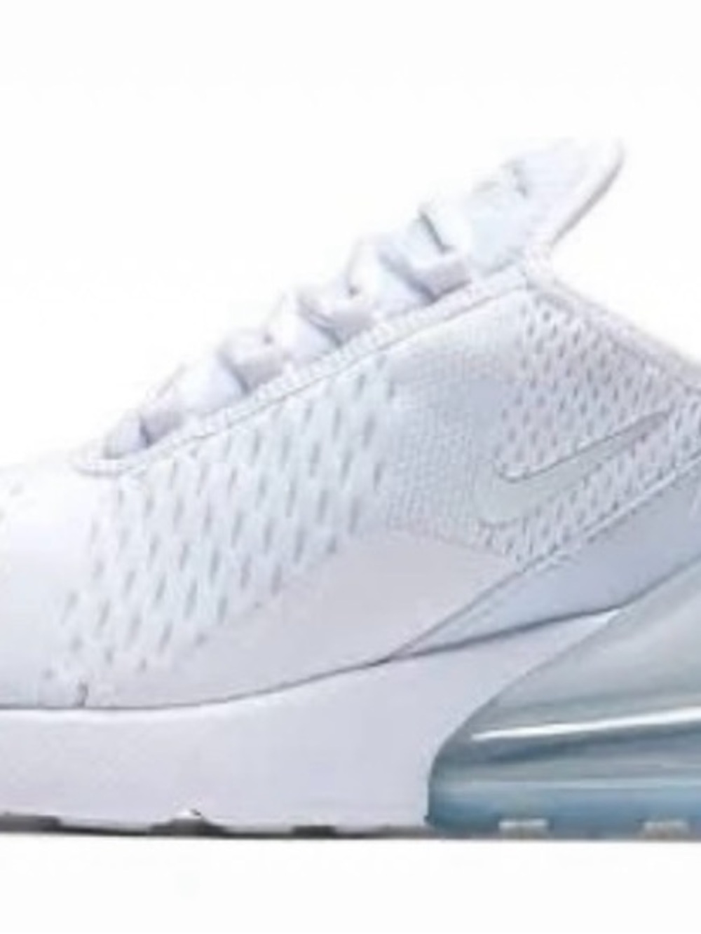Nike White Women's Mesh Sneakers with Visible Air Heel